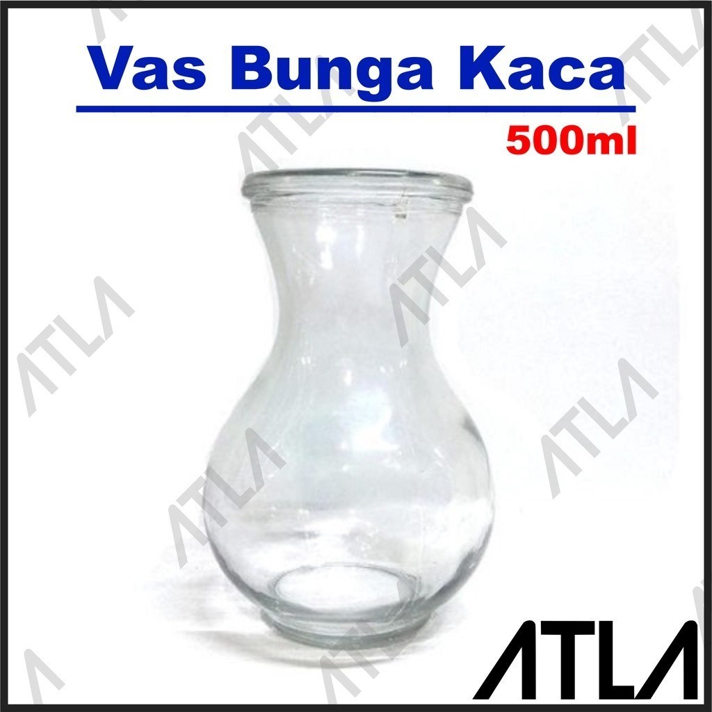 Vas Bunga Kaca KIG DMJ-17 500 ml Bulat Terrarium Pot Bening Hias Tanaman Hidroponik 500ml Wadah Ikan