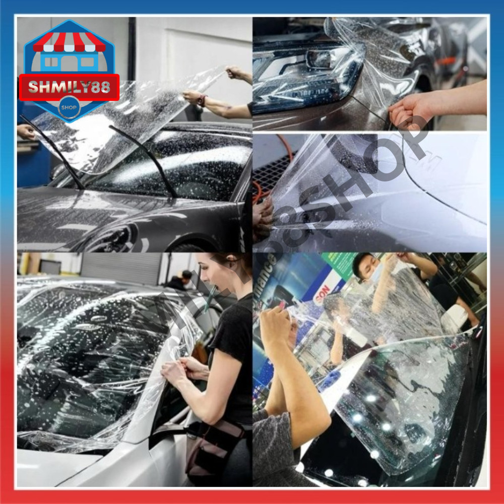 Stiker PPF Bening Glossy Transparan Untuk Mobil Motor Harga 1 pcs 152cm X 50cm Self Healing