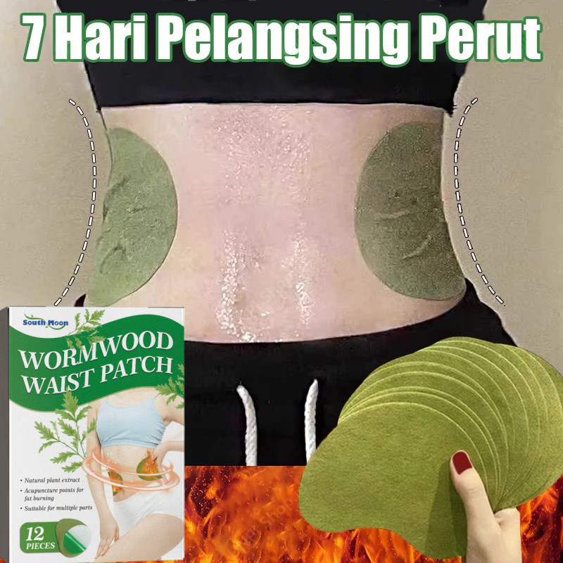 12pcs Koyo pelangsing perut Pelangsing perut buncit wanita Penghancur lemak perut slim patch koyo pe
