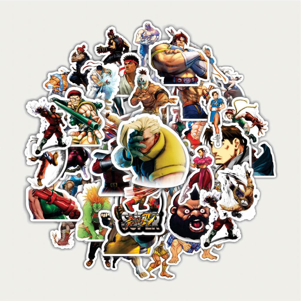 

Sticker Pack Stiker Video Game Series Street Fighter Character Mix 5 | Sticker TUMBLR | Stiker LAPTOP KOPER HELM