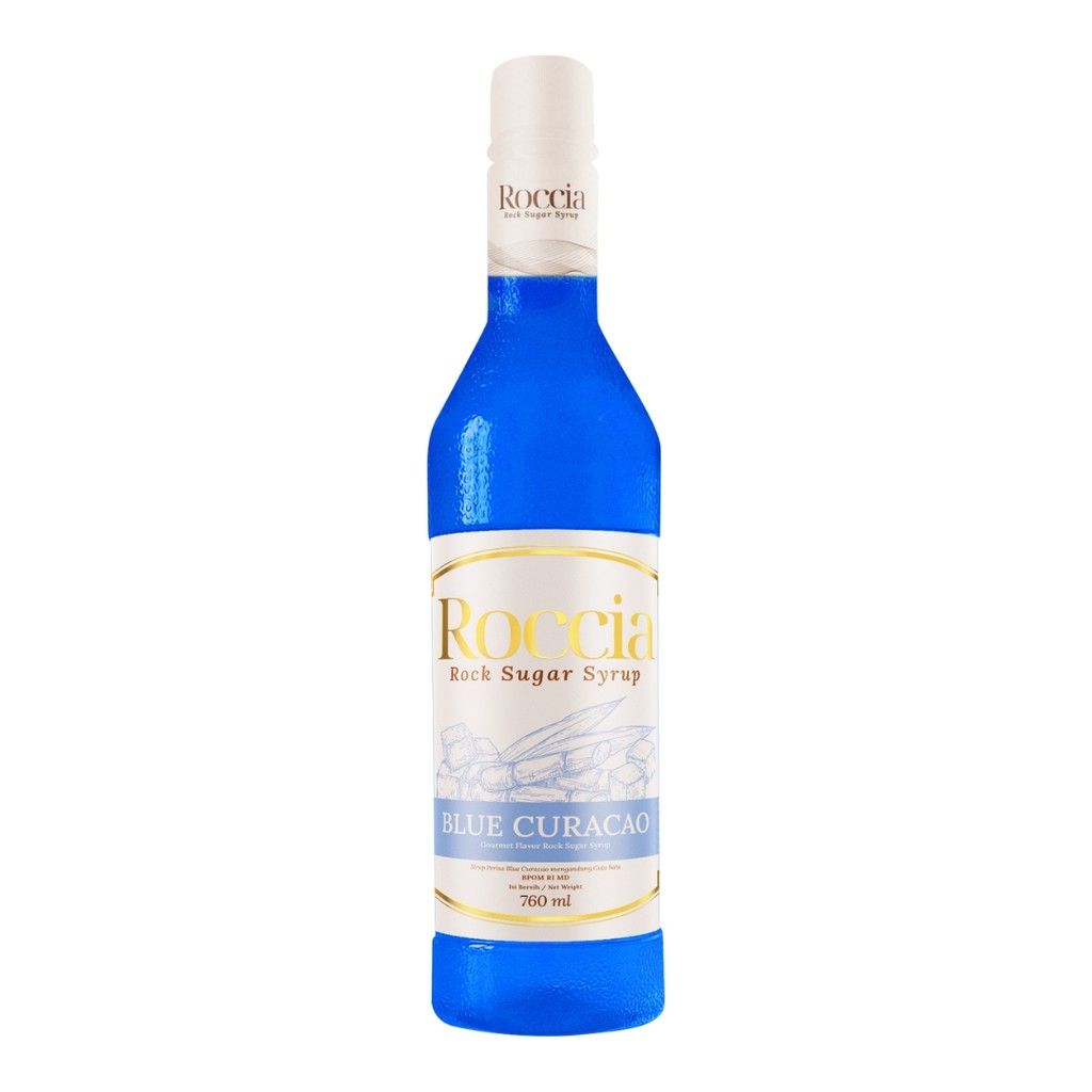 

Roccia Blue Curacao Rock Sugar Syrup Sirup Rasa Jeruk