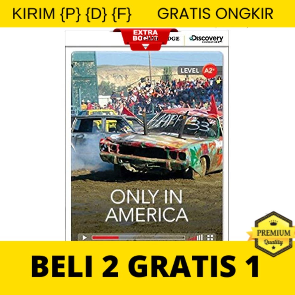 

{P} {D} {F} Only in America Low Intermediate Book with Online Access