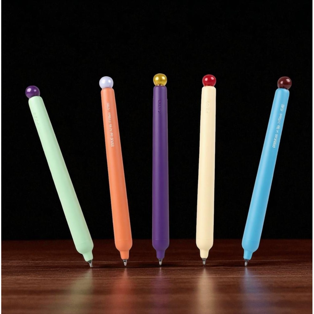 

TSR - Kaco Popup Pena Pulpen Gel Quick Dry Black Ink Vintage 0.5mm 5 PCS - K1062