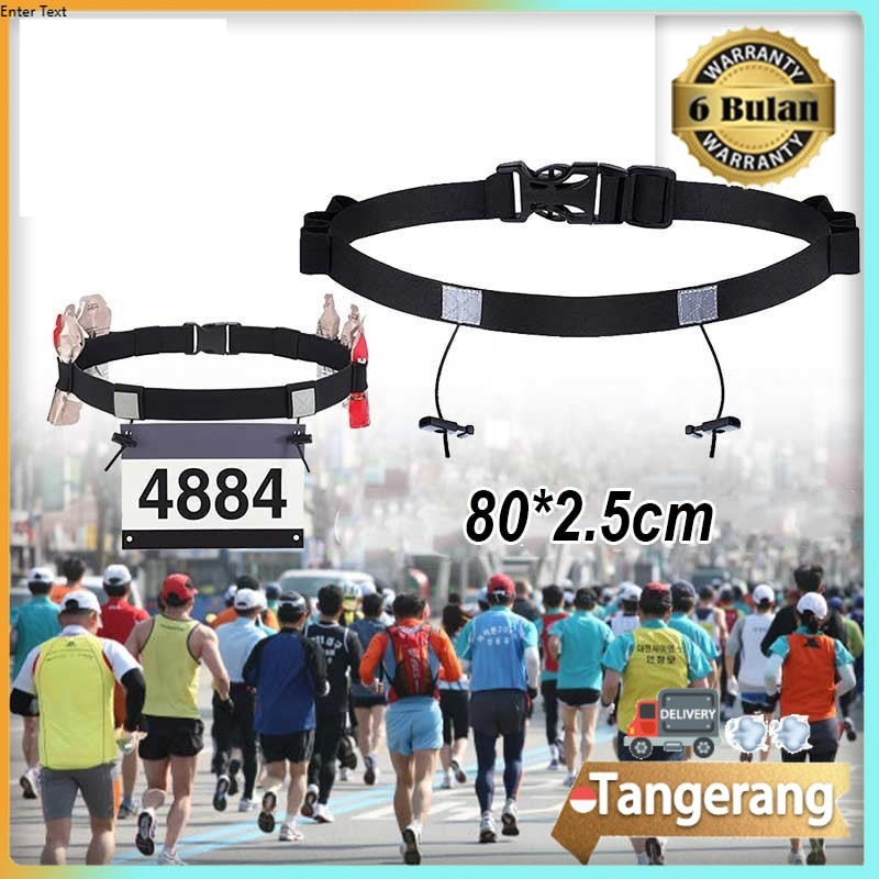 Belt Running Race Sabuk Nomor Lari Waist Number Belt Unisex Pria Wanita