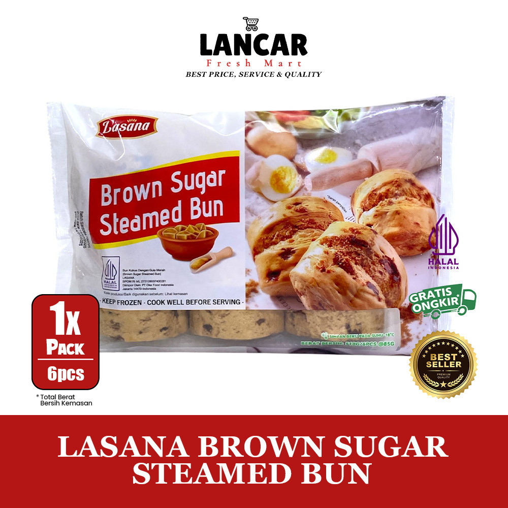 

LASANA BROWN SUGAR STEAMED BUN ISI 6PCS