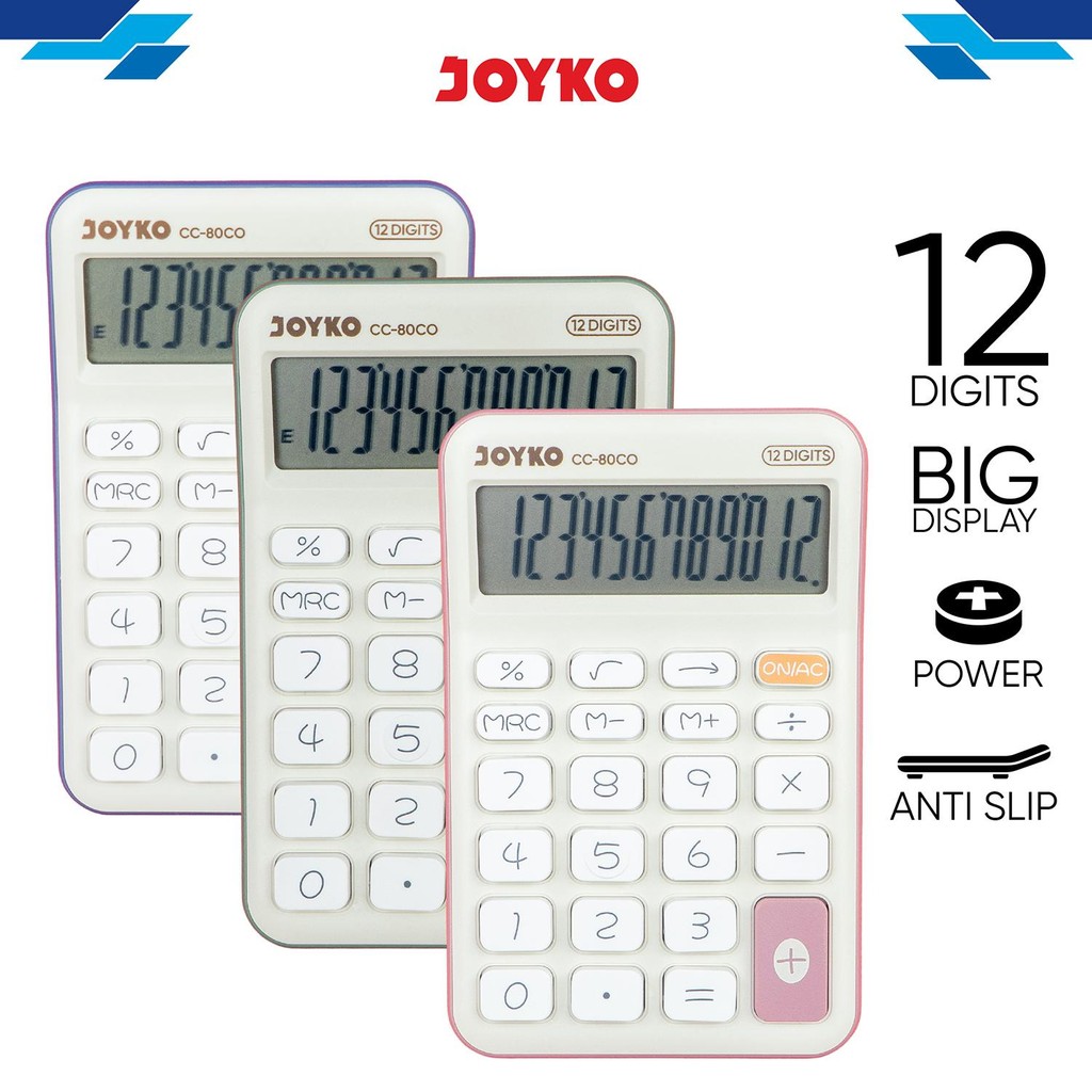 

JOYKO Calculator Kalkulator CC-80CO 12 Digits