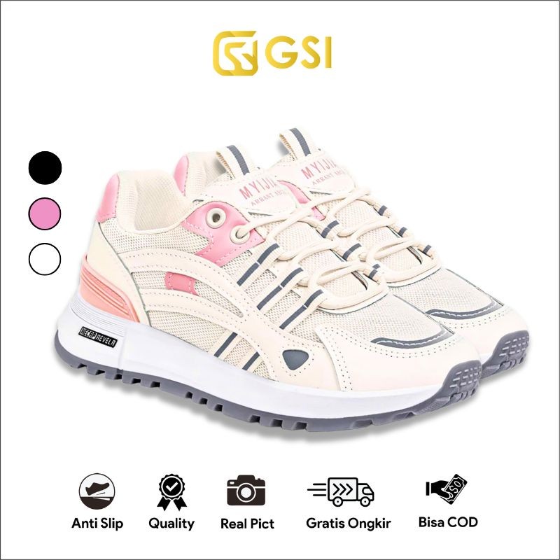 GSI Yukka 1366 Sepatu Sneakers Wanita Casual Sport Olahraga Running Cewek SIZE "37-40"