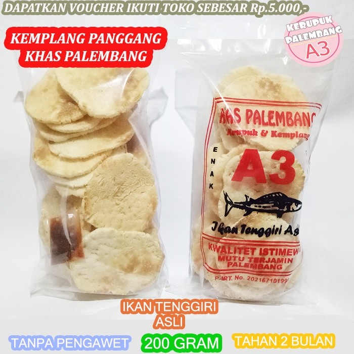 

Emama.store KEMPLANG BAKAR SUPER IKAN TENGGIRI BENTUK BULAT ASLI PALEMBANG 200GR