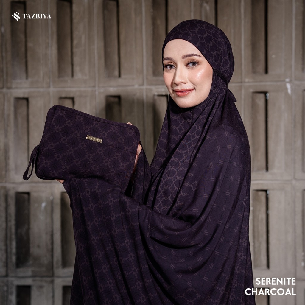 TAZBIYA MUKENA RAYON DEWASA MONOGRAM SERIES | Mukena Rayon Dewasa Motif Jumbo