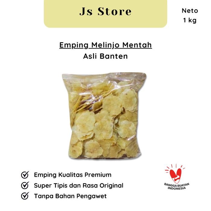 

emping melinjo mentah asli banten 1 kg kering - biji 4-5
