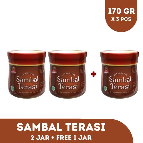 

Promo PAKET SAMBAL TERASI JAR 170 GR BUY 2 GET 1 - 6283