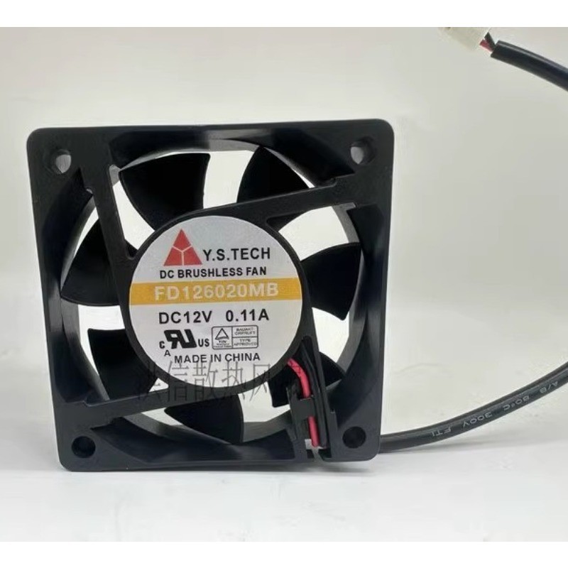 New CPU Fan for Y.S.TECH 6020 FD126020MB 12V 0.11A 6CM 60*60*20MM Cooling Fan