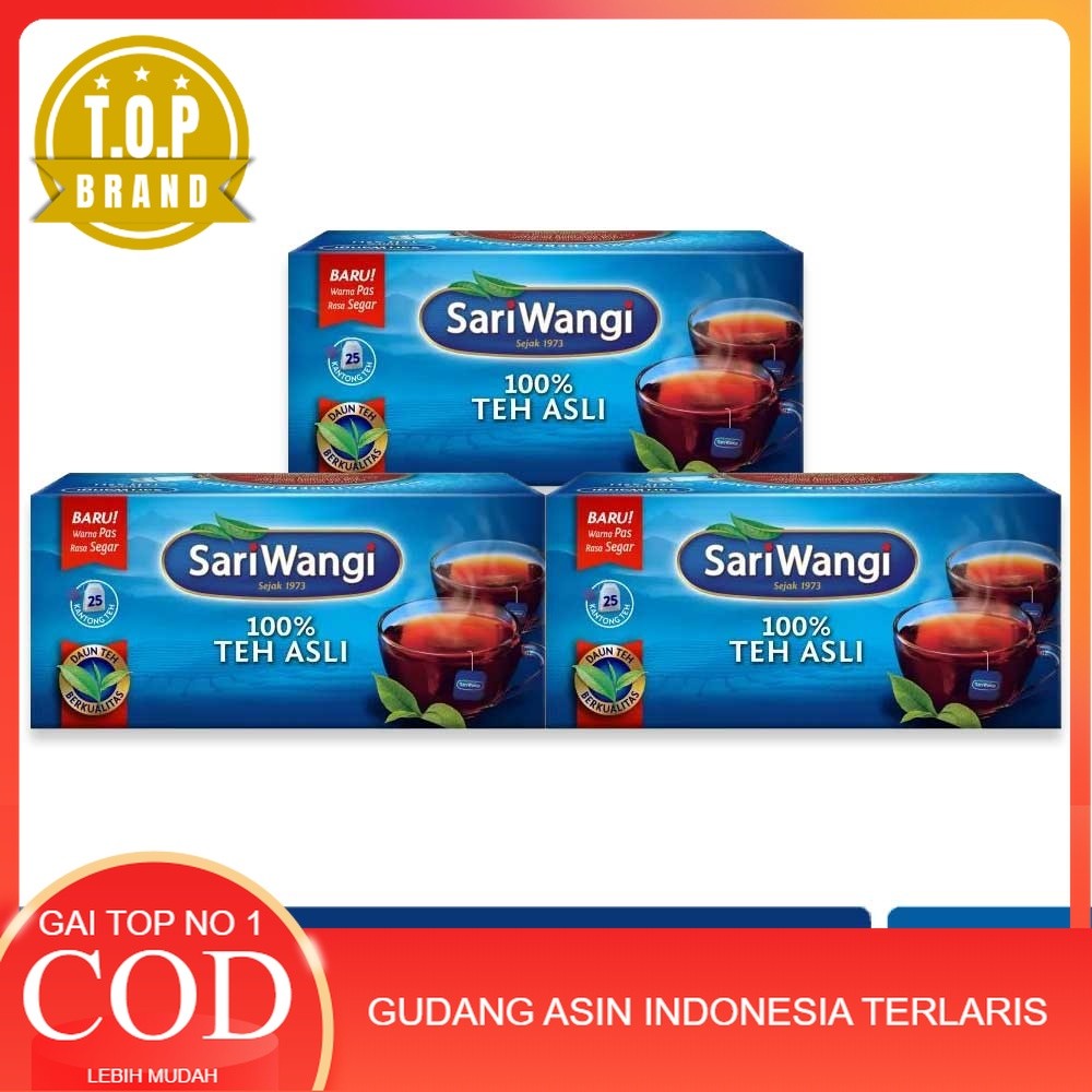 

Sariwangi Teh Hitam Asli Isi 30 Kantung Celup Triplepack