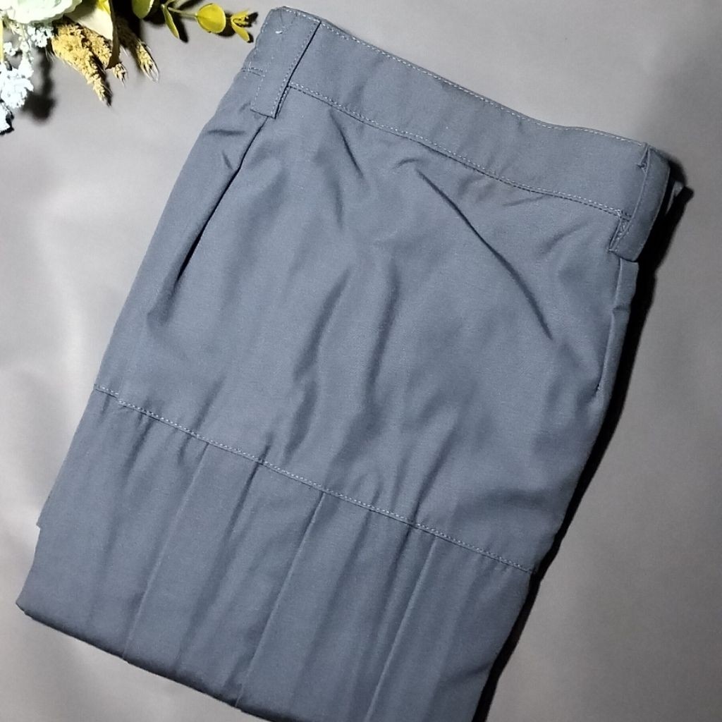 USYSHOP Rok SMA Rempel Pinggang / Bahan Famatex / Rok SMA Baping / Rok Abu Rempel