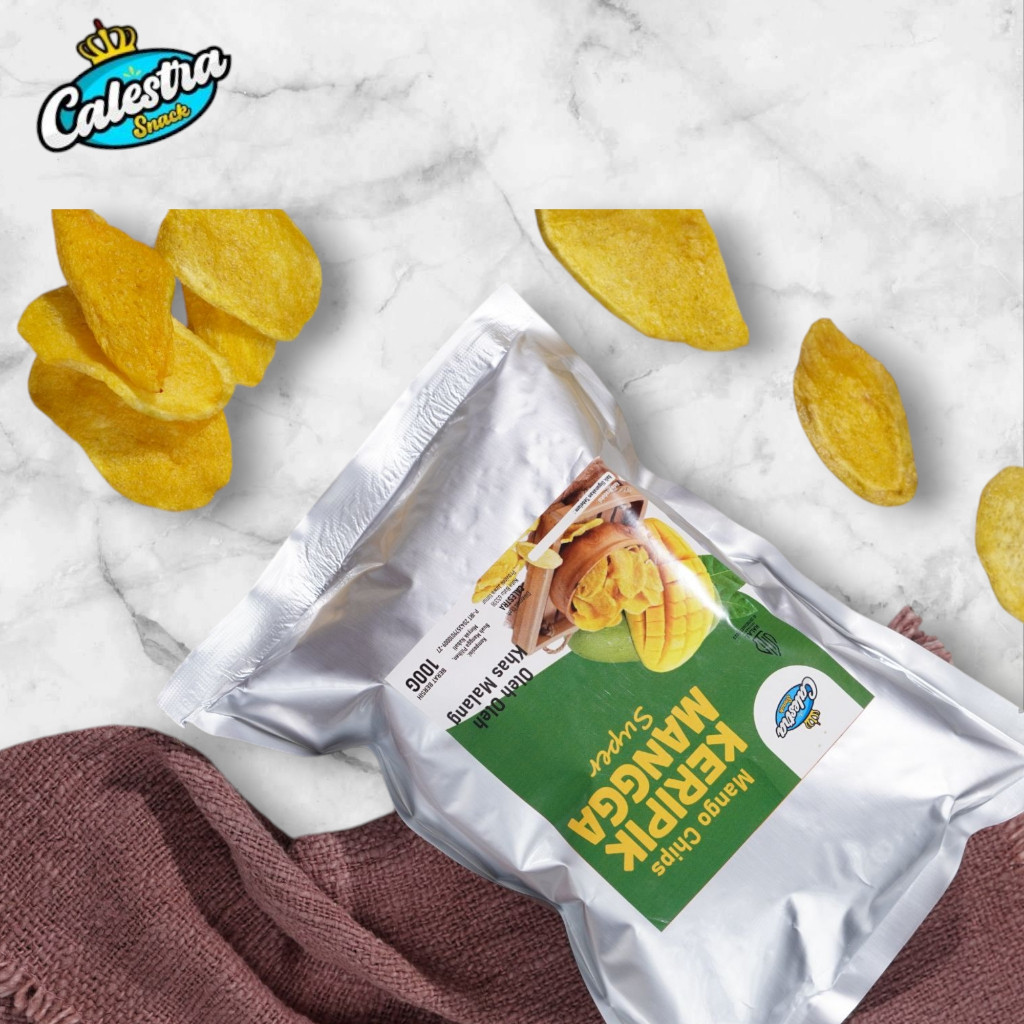 

Keripik Mangga Super Calestra Snack 1KG - Camilan Asam Manis Ekstra Jumbo, Renyahnya Bikin Ketagihan