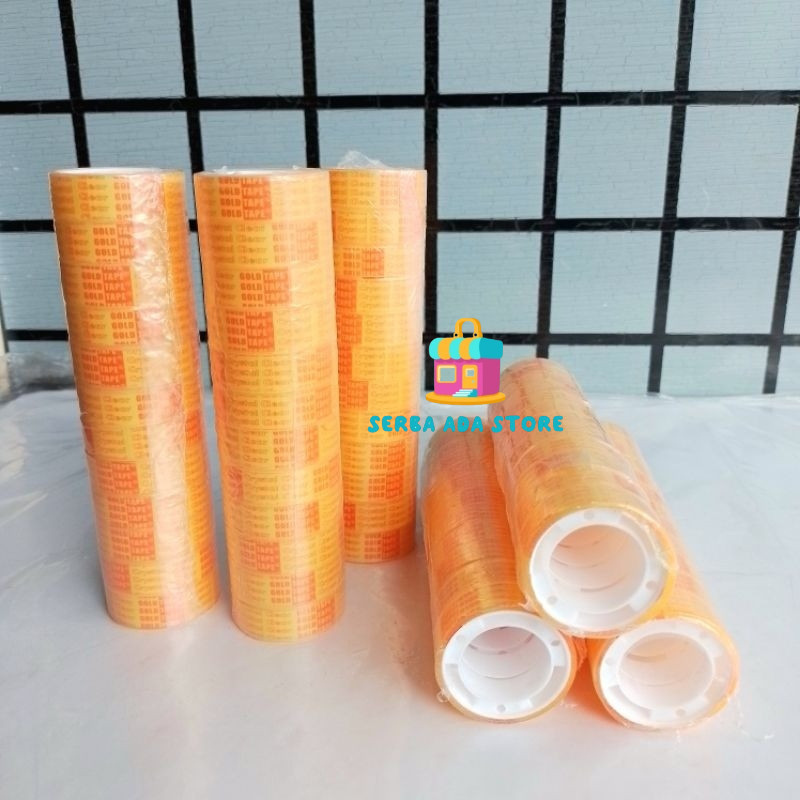 

Isolasi Bening Kecil 1/2 inch Gold Tape 12 mm x 10 yard Selotip Kado - SAS88