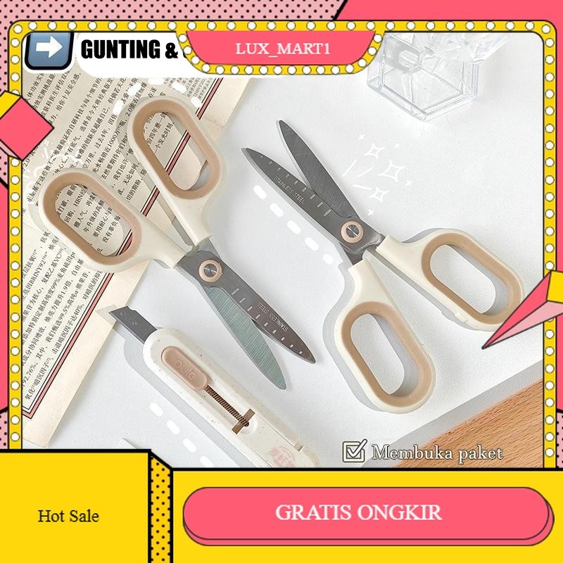 

【LUX_M1】FLASH SALE!! Oule Gunting Multifungsi Gunting Cutter 2 in 1 Stainless steel Scissors Portable