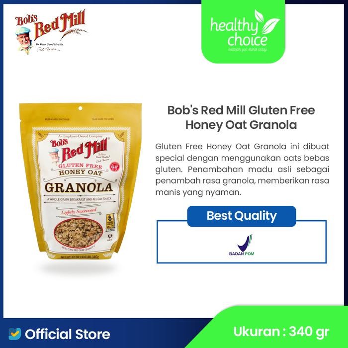 

BEST SELLER Bob's Red Mill Gluten Free Honey Oat Granola 340gr - Sereal Oatmeal Bebas Gluten & Vegan Terbaik untuk Sarapan Sehat - Exp Jauh