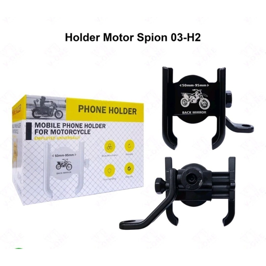 Holder Motor Spion 03-H2 | Holder Hp Spion motor 03-H2 ( BAHAN ALMUNIUM )