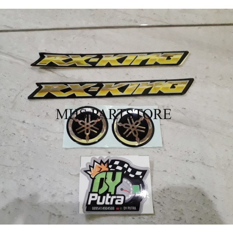 EMBLEM TIMBUL RX KING TAHUN 2007-2008 WARNA KUNING NON ORI KUALITAS BAGUS MIRIP ORI Best Seller