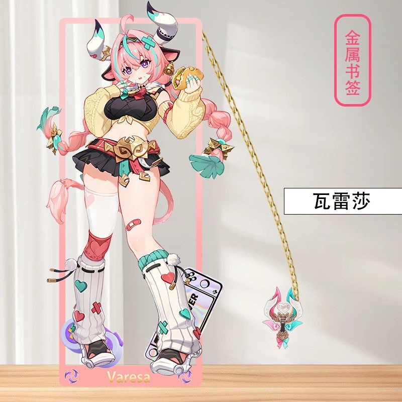 

2025 Game Genshin Impact Varesa Emilie Citlali Yumemizuki Mizuki Lan Yan Metal Bookmarks Hollow Out Tassels Pendant Gift