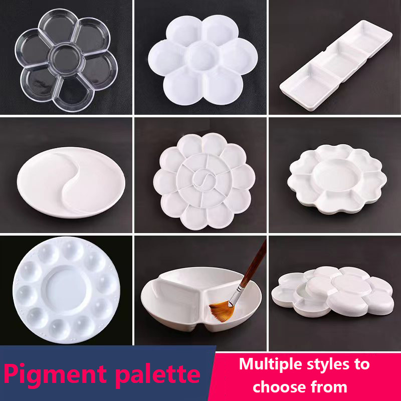 

The multi-shape palette, paint tray, color palette, watercolor and oil painting palette box can be reused