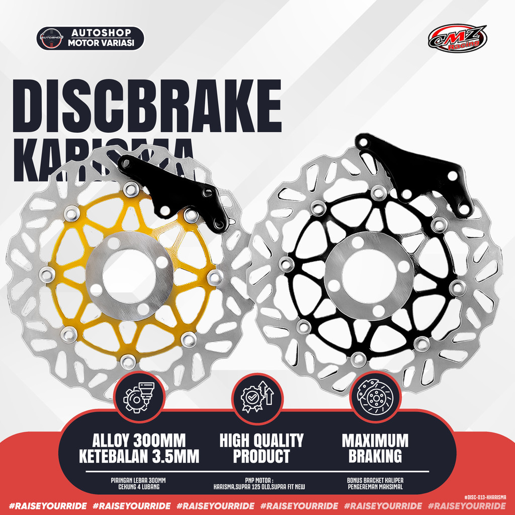Piringan Cakram 300MM KHARISMA SUPRA X 125 Model PSM Free Bracket