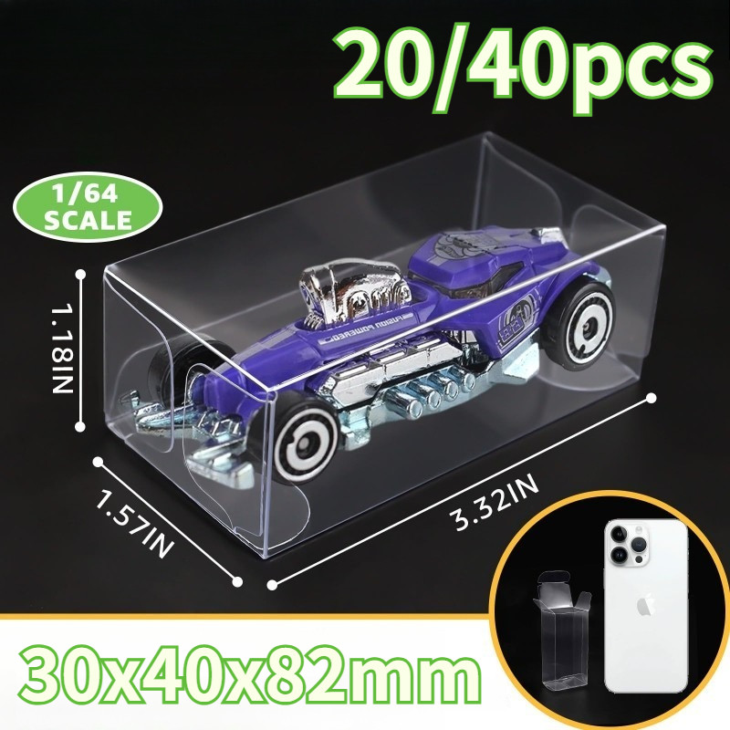 20/40pcs Display Case Diecast  Rak Hotwheel Display Hotwheels Box Diecast Akrilik Display Mainan Mob