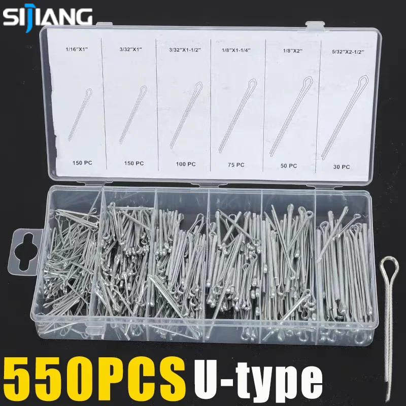 

SIJIANG 555 Pcs Split Pin/cotter Pin/pin Pengunci/cotter Pin Baja