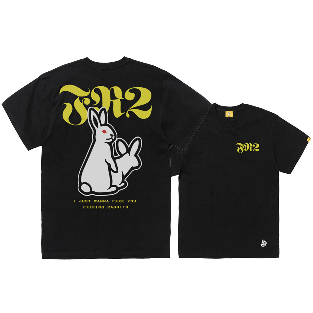 【spot】kaos FR2 FXXKINGRABBITS Brand Jepang yang jarang digunakan dengan gaya streetwear yang santai 