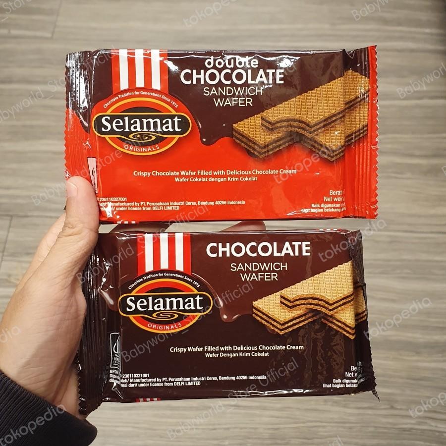 

Selamat Wafer Sandwich Wafer Rasa Coklat / Double Coklat 45gr