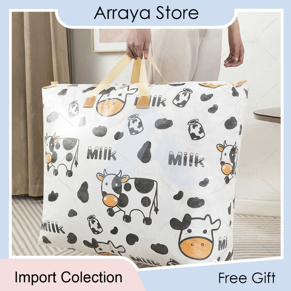 Tas Mudik Jumbo Travel Bag Besar Motif Bagus Tempat Penyimpanan Baju Selimut Waterproof 【Arraya Shop