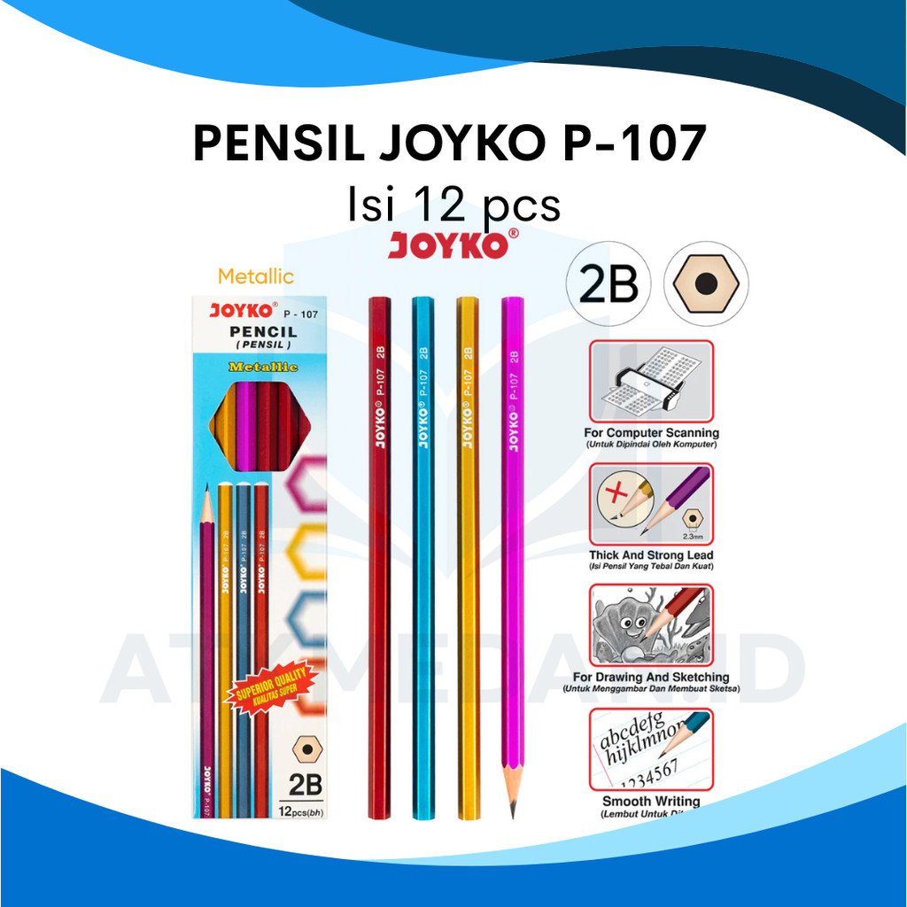 

PENSIL JOYKO METALLIC 2B P-107 1 BOX ISI 12 PCS