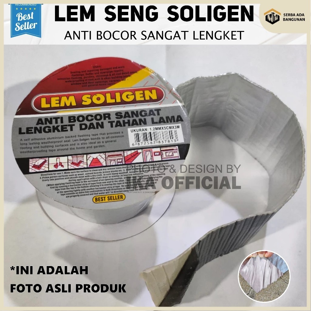 SAB Lem Seng / Lem Anti Bocor / Lem Seng Talang Asbes / Lem SOLIGEN / Lem Aquarium Kuat / Lem Serbag