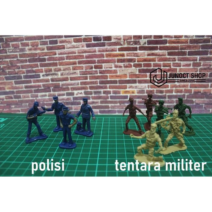 FIGURE TENTARA ORANG PERANG BUNKER MILITER - DIORAMA MAKET MINIATUR - HIJAU