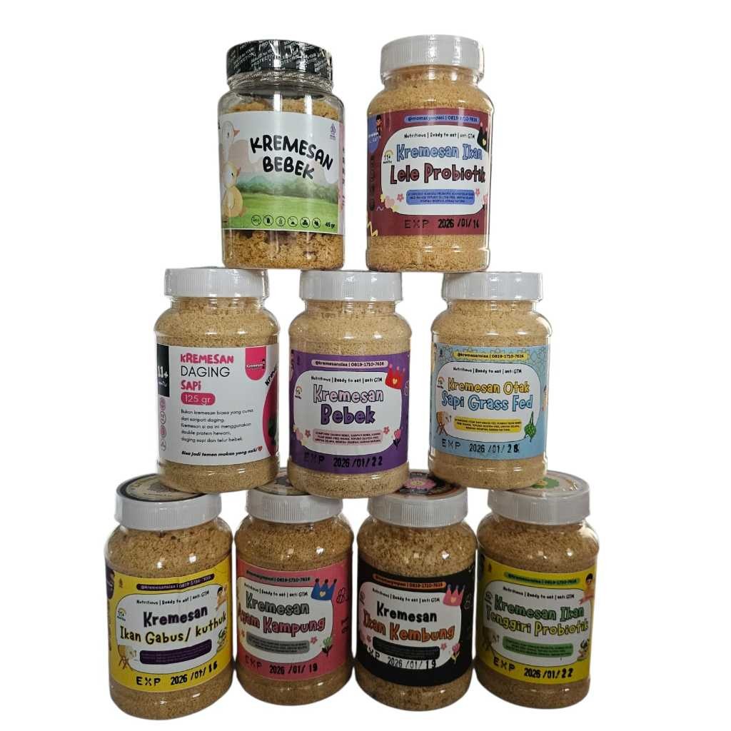 

Kremes KHUSUS MPASI Sehat / Kremes Anti GTM / Kremesan AYAM / Kremes ikan / DAGING SAPI 125gr