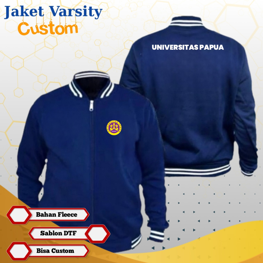 Jaket Universitas Papua Jaket Varsity Custom UI