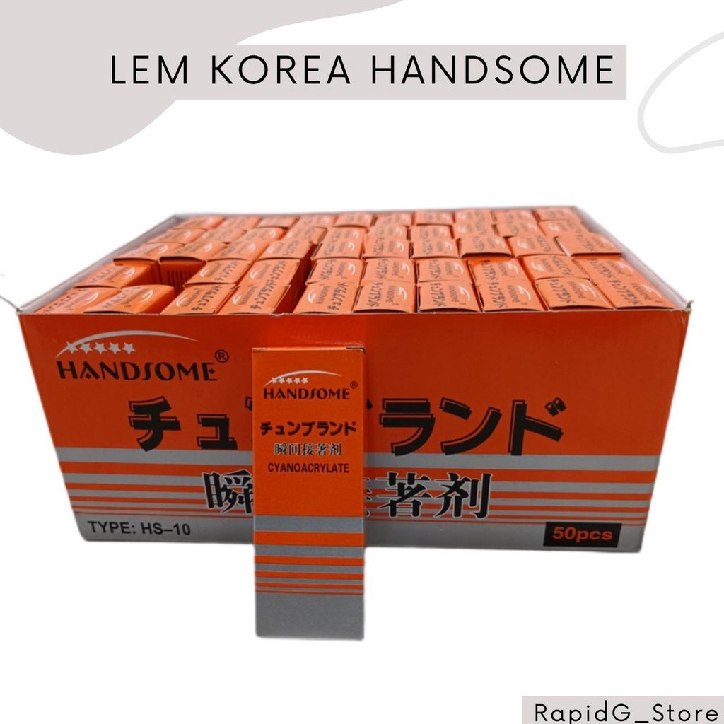 

1 Pack Isi 50 Pcs Lem Korea Tetes Besi Cair Handsome Super Lengkat Kuat