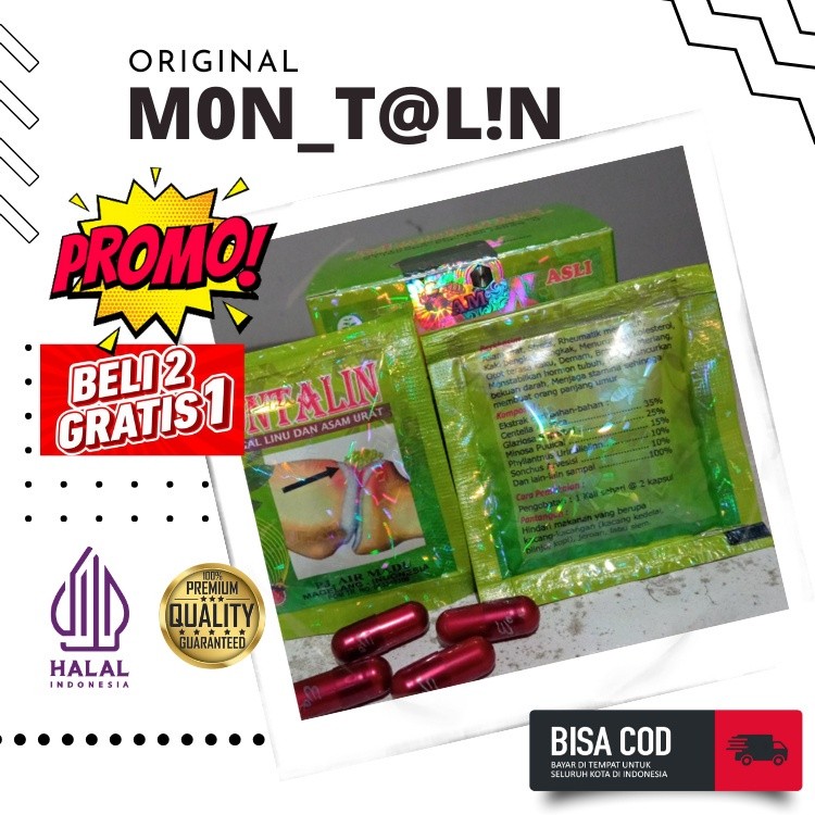 

Asli Kapsul Asam Urat Pegal Linu Nyeri Sendi Monta linu Berhologram Original