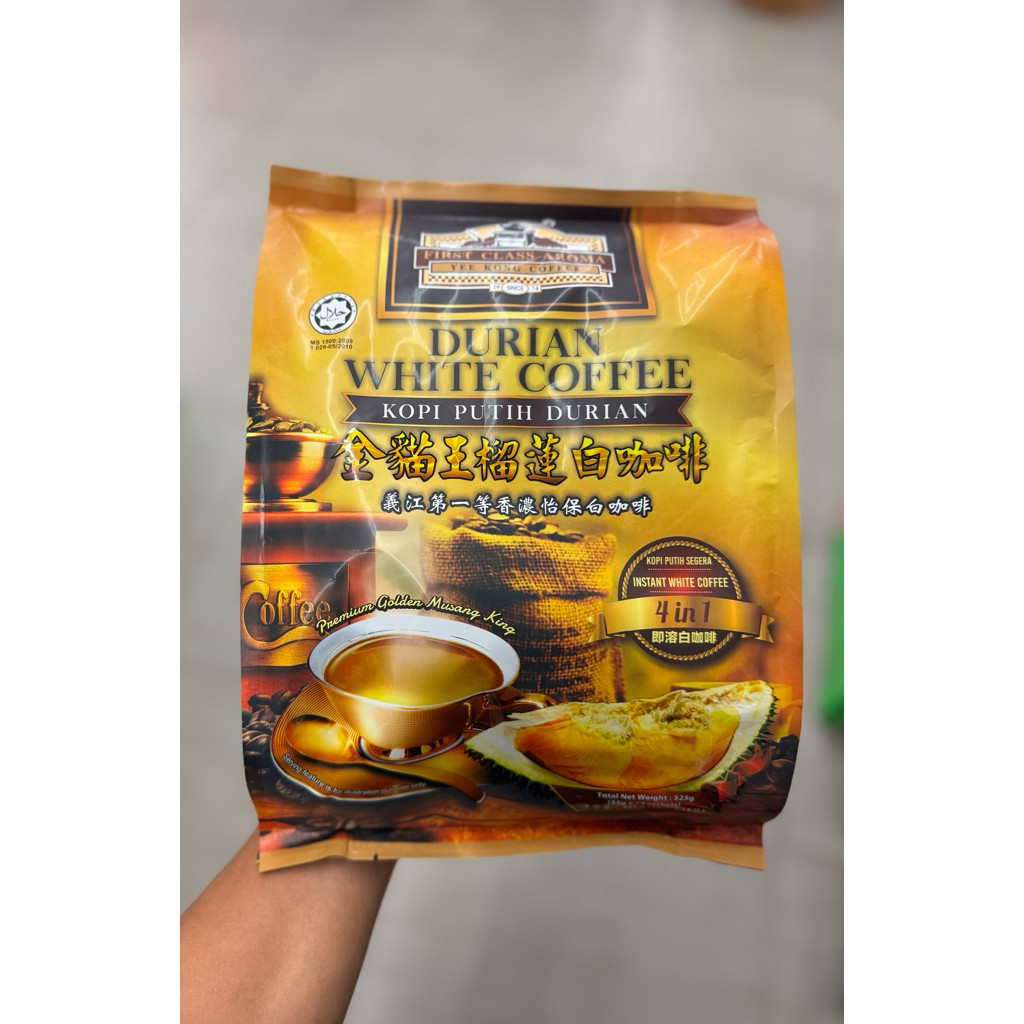 

first class aroma white coffee 4in1 durian isi 15s x 35g
