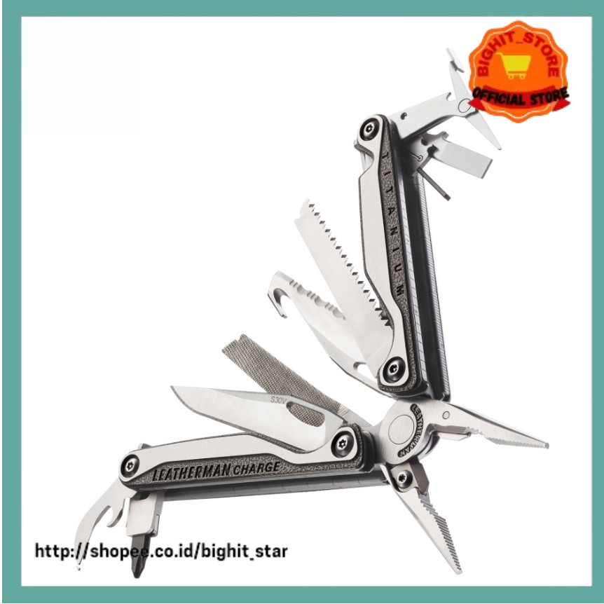 

LEATHERMAN - Charge+ TTi Titanium Multitool with Scissors and Premium Replaceable Wire Cutters, Stainless Steel