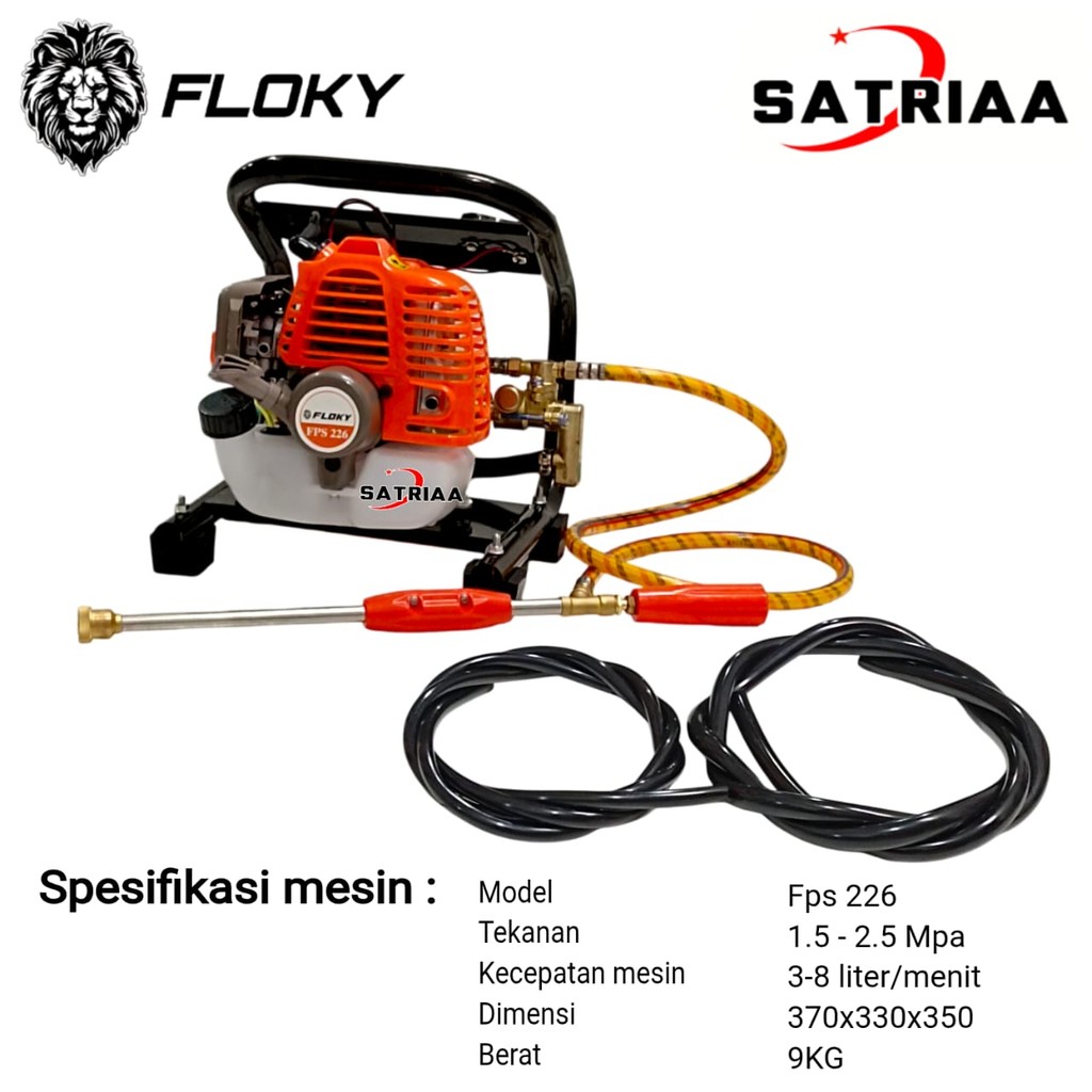 Mesin Semprotan Hama Portable 2 Tak Mesin Power Sprayer FLOKY FPS226 2 Tak Mesin Doorsmeer Steam Cuc