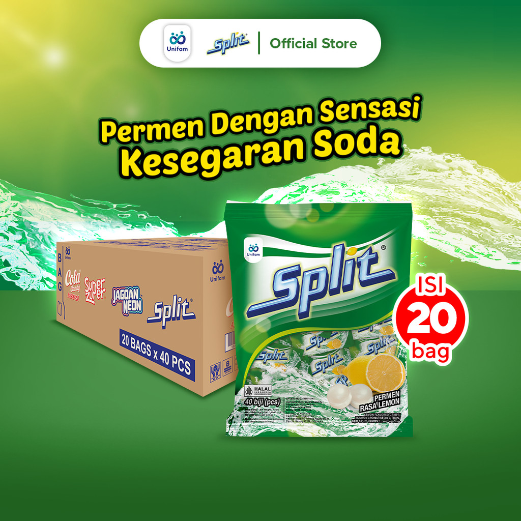 

[Karton] Split Permen Soda Lemon Bag (Isi 20 x 40 Pcs)