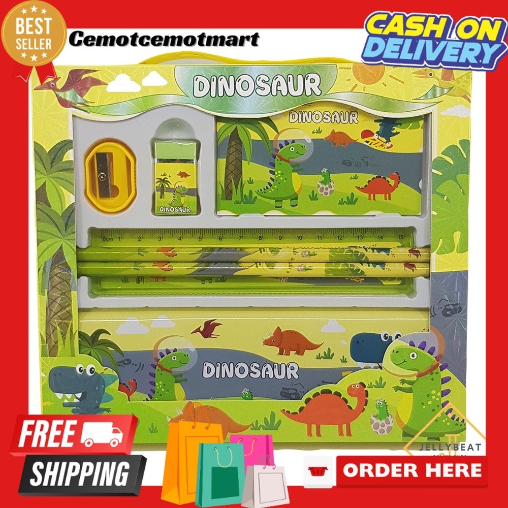 

[Cmt] Stationery alat tulis atk study set - Dino
