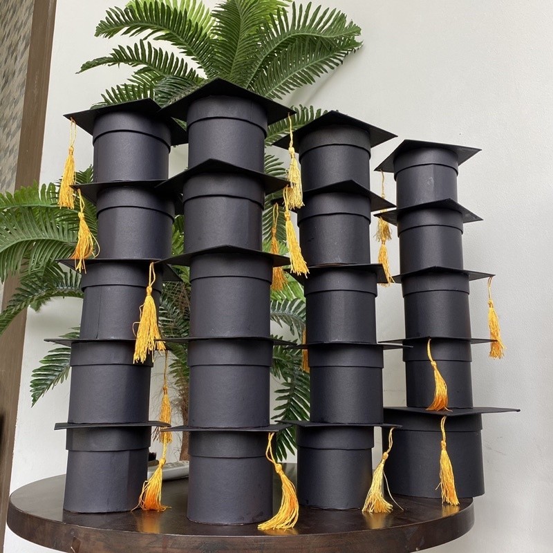 

[hanya box] Bloom Box Topi Wisuda / Graduation Kotak Bunga Bulat