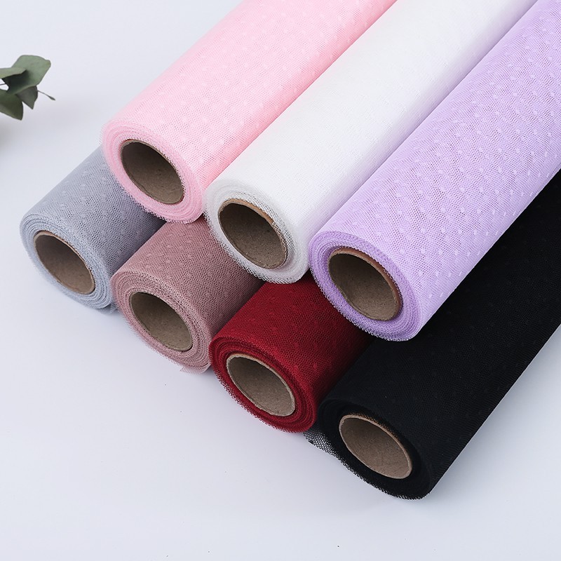 

[50 cm x 450 cm] Mesh Jaring Motif Bintik / Flower Mesh Roll