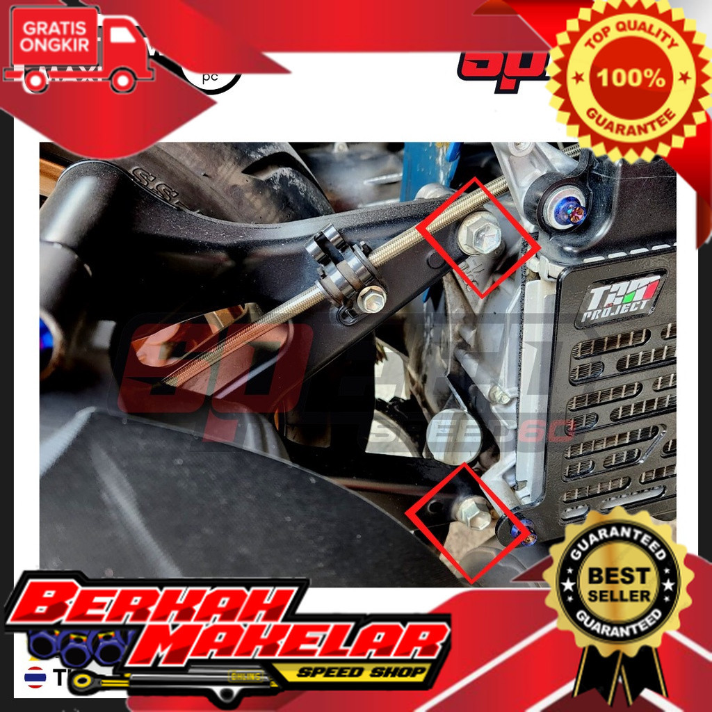 Baut Arm Yamaha Nmax Aerox Xmax Stainless Custom Bubut