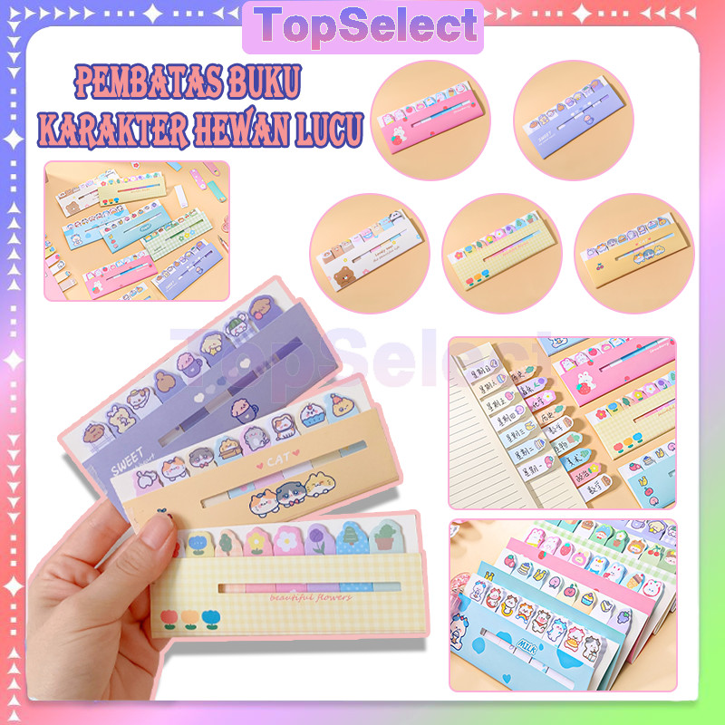 

Tempelan Kertas Catatan 120 Lembar Pembatas Buku Karakter /Sticky Notes Karakter 8IN1 Tempelan Kertas Catatan/Sticky Notes Karakter Hewan Lucu 8IN1 /Pembatas Buku Karakter Hewan Lucu /Penanda Buku Stationery Memo Pad Convenience Cute 8 IN 1