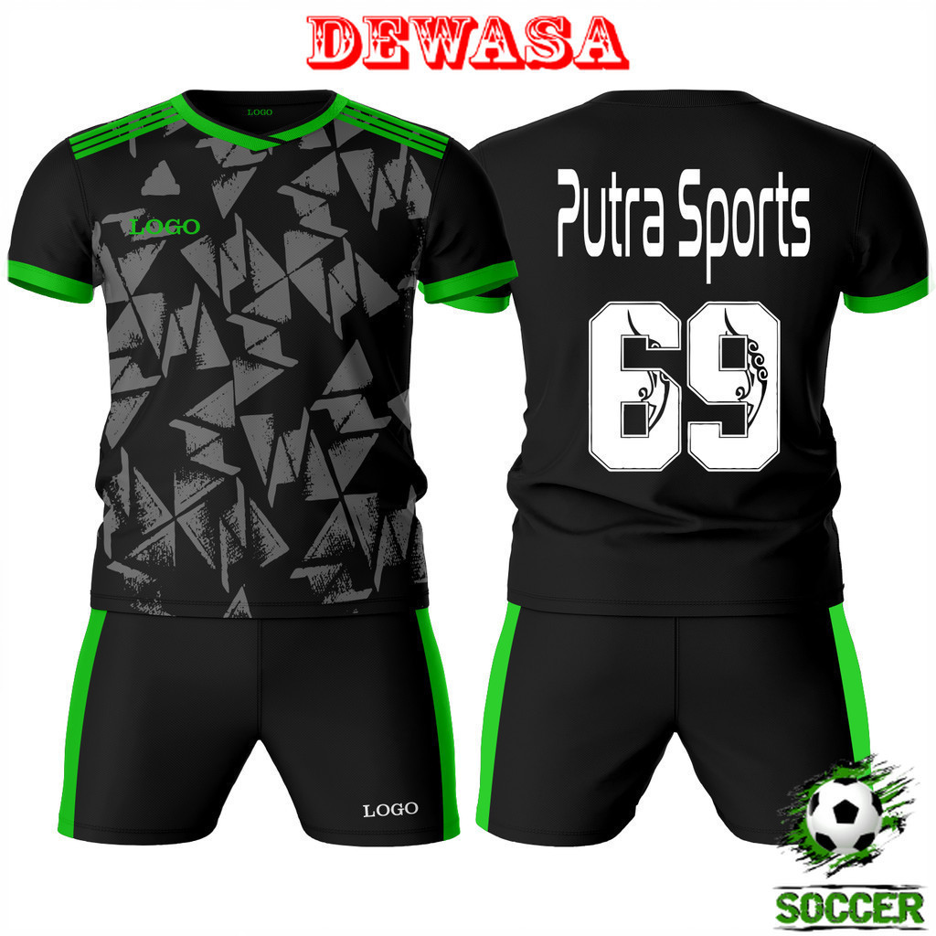 Pasang Nama Dan Nomor Setelan Jersey Original Dewasa Kaos Futsal Jumbo Terbaru Print Kuning