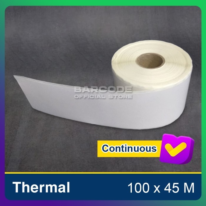 

LABEL STICKER 100x46M METER BARCODE PRINTER THERMAL 100MM CONTINUES -TAM69
